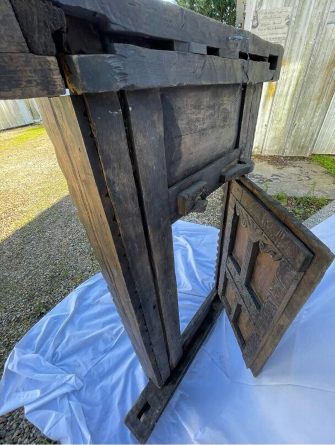 Large ancient door from the Himalayas.