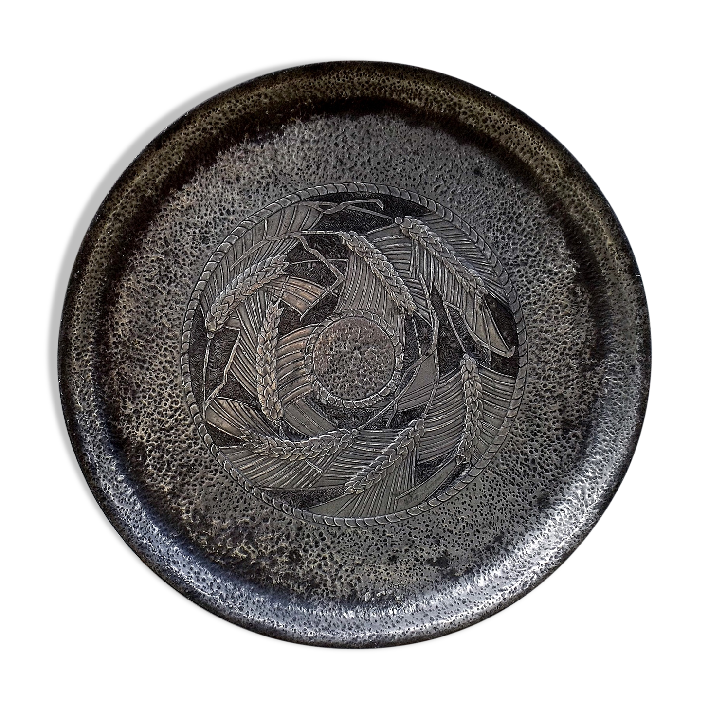 Round top art deco art signed