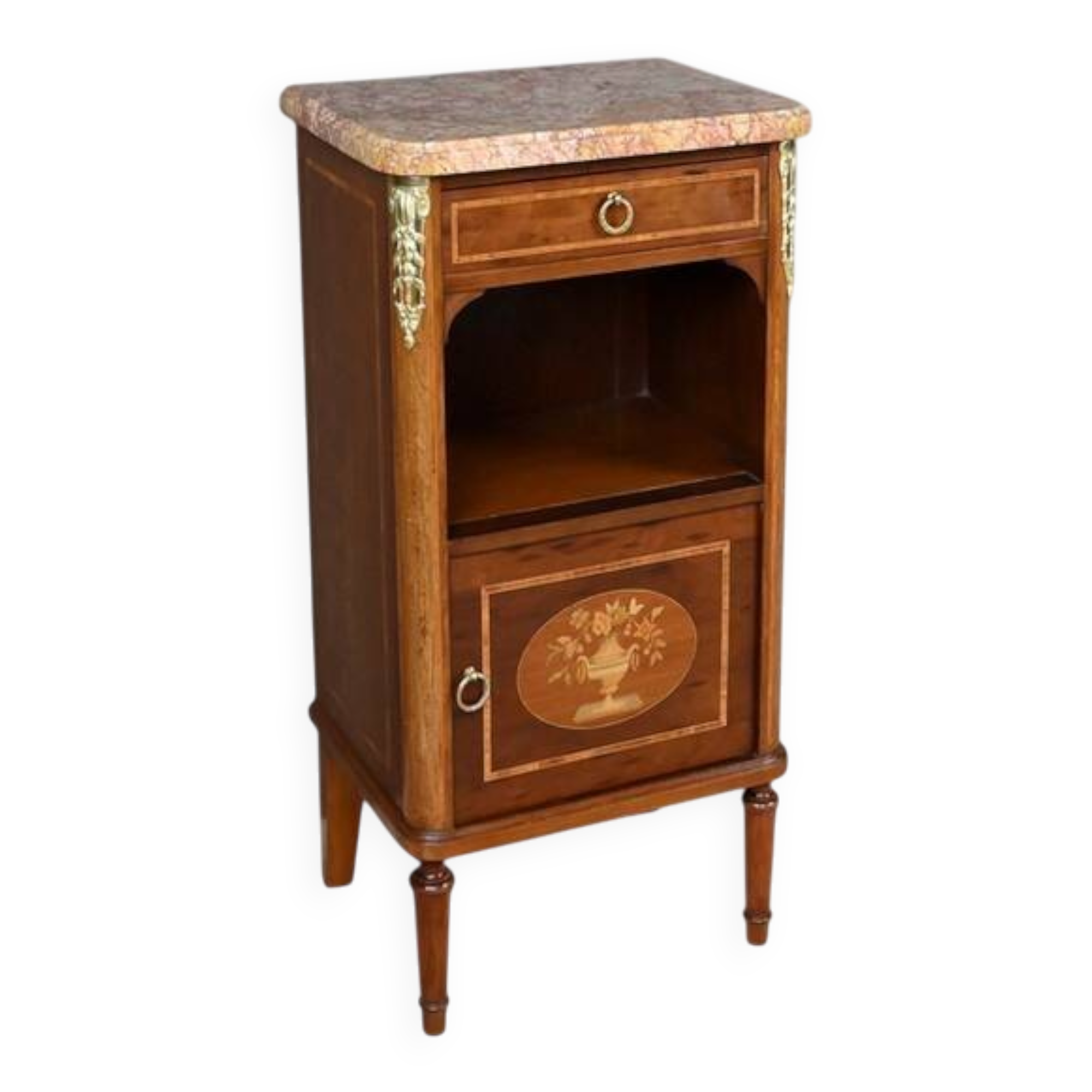Small living room piece in marquetry, Louis XVI style – early 20th century