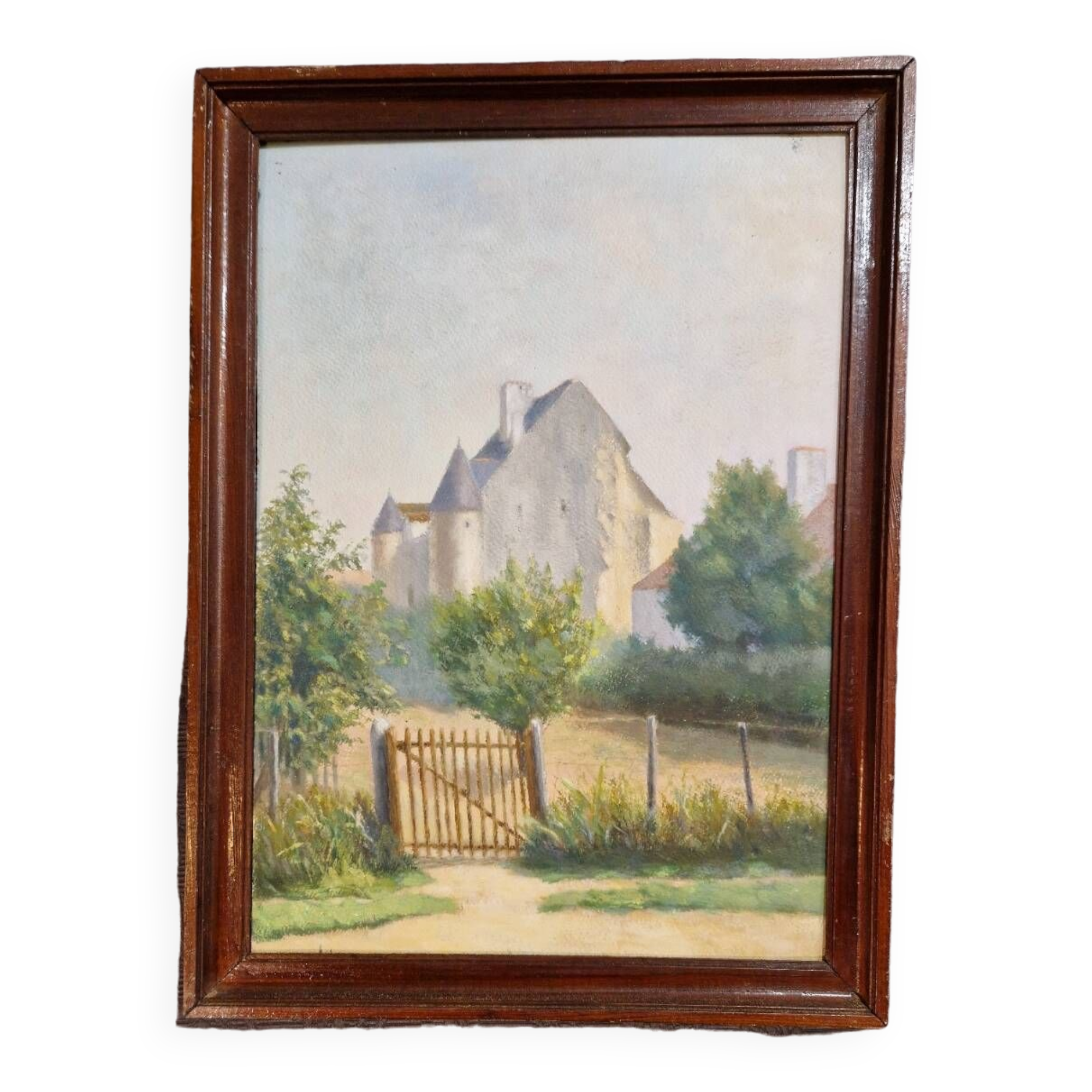 Oil on canvas Tennie's castle in Sarthe