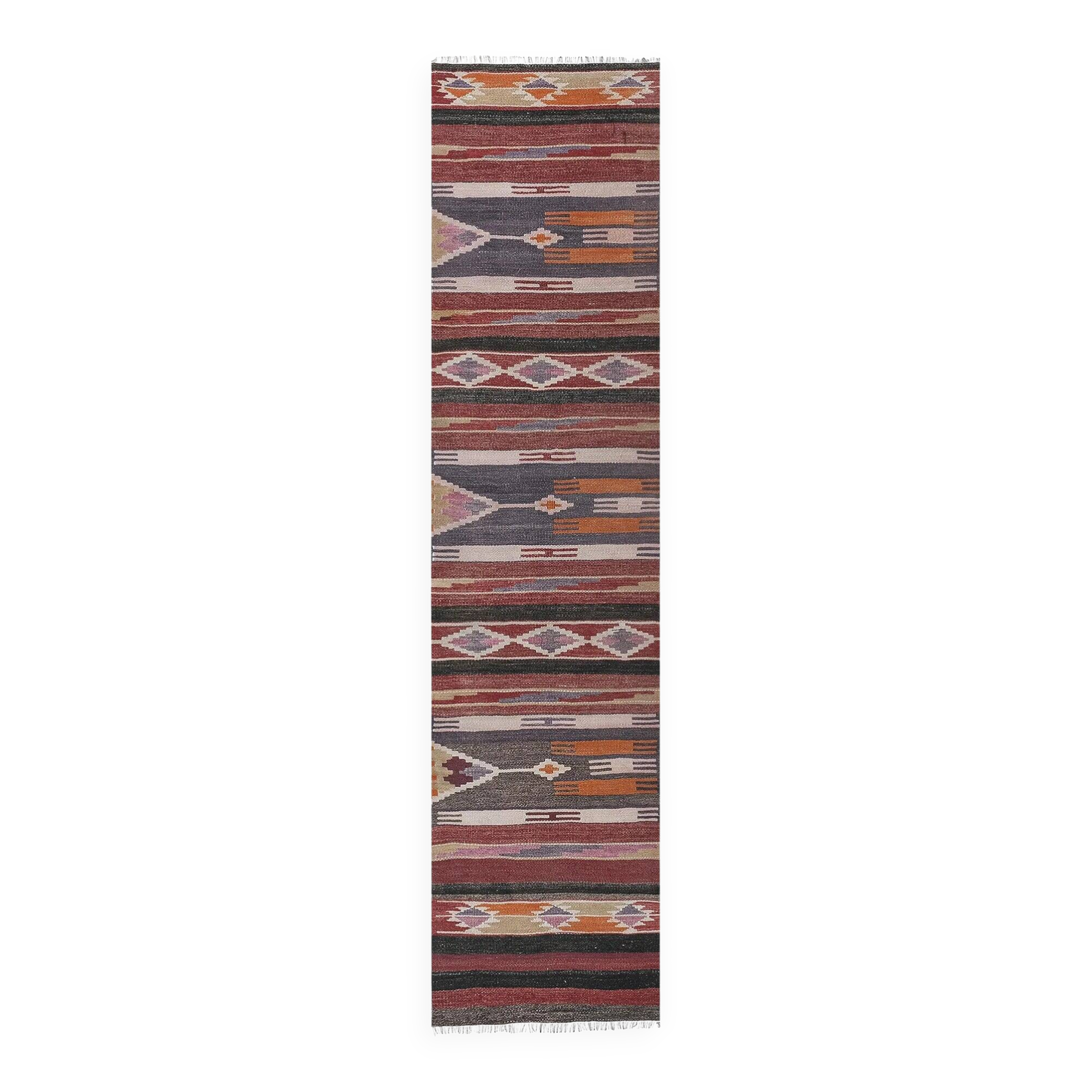 Vintage Turkish hallway rug 80x330 cm