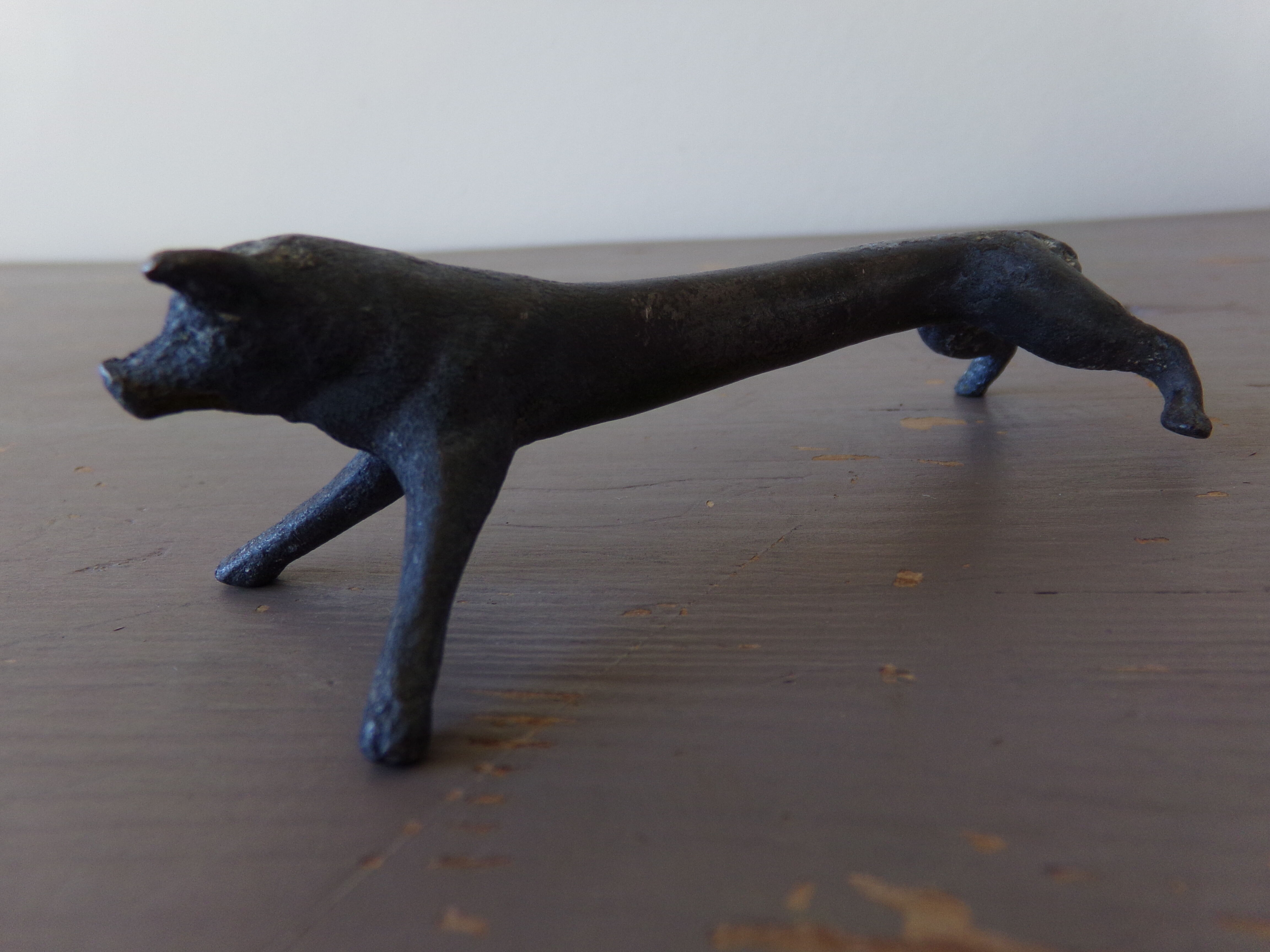 8 antique tin animal knife holders