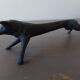 8 antique tin animal knife holders