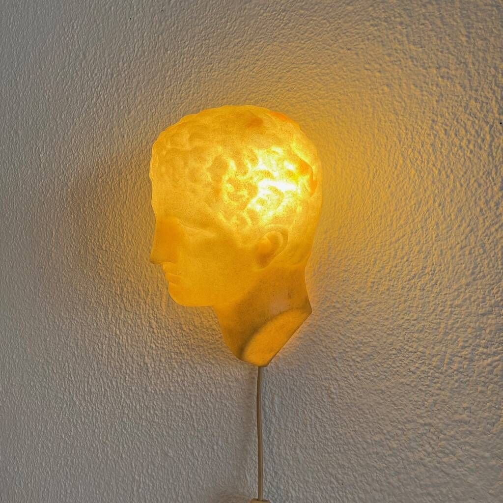 Adonis Wall Lamp in Fibreglass by André Cazenave, France circa 1970