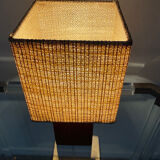 Scandinavian lamp in teak and rope years 60-70