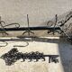 Key-shaped key holder and coat rack set, wrought iron