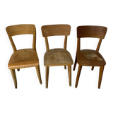 Set of 3 mismatched bistro chairs