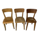 Set of 3 mismatched bistro chairs
