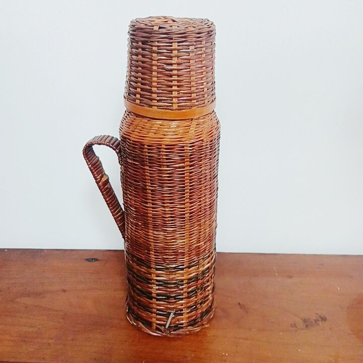Old wicker thermos, small format