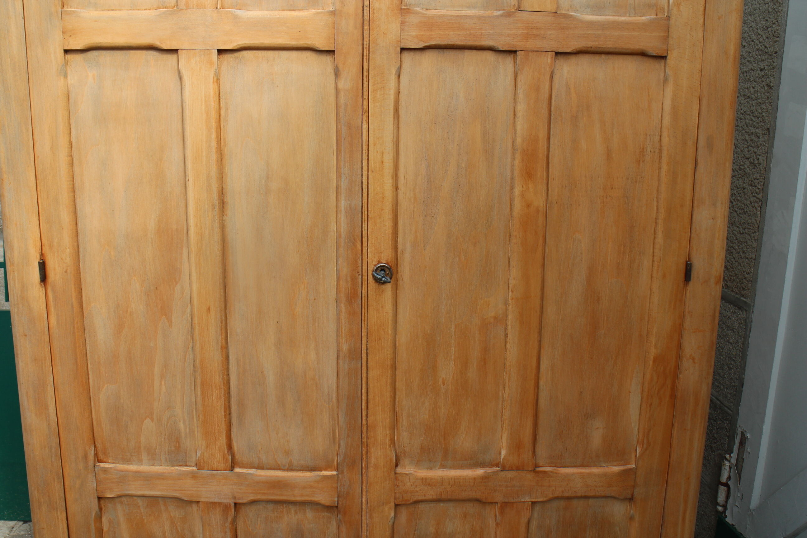 Parisian wardrobe in raw wood