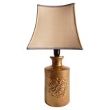 Gold Glazed Ceramic Table Lamp by Bitossi for Bergboms, 1970's