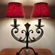 Brutalist wrought iron lamp from the 60s