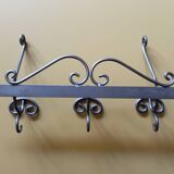 Wall-mounted coat rack with 3 hooks, brushed brass