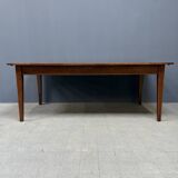 Large antique style oak extendable dining table