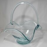 Corbeille en verre forme panier