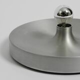 1960s round large Space Age Pop Art aluminum ceiling or wall lamp
