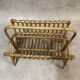 Mid-century magazine holder in rattan France 1960s