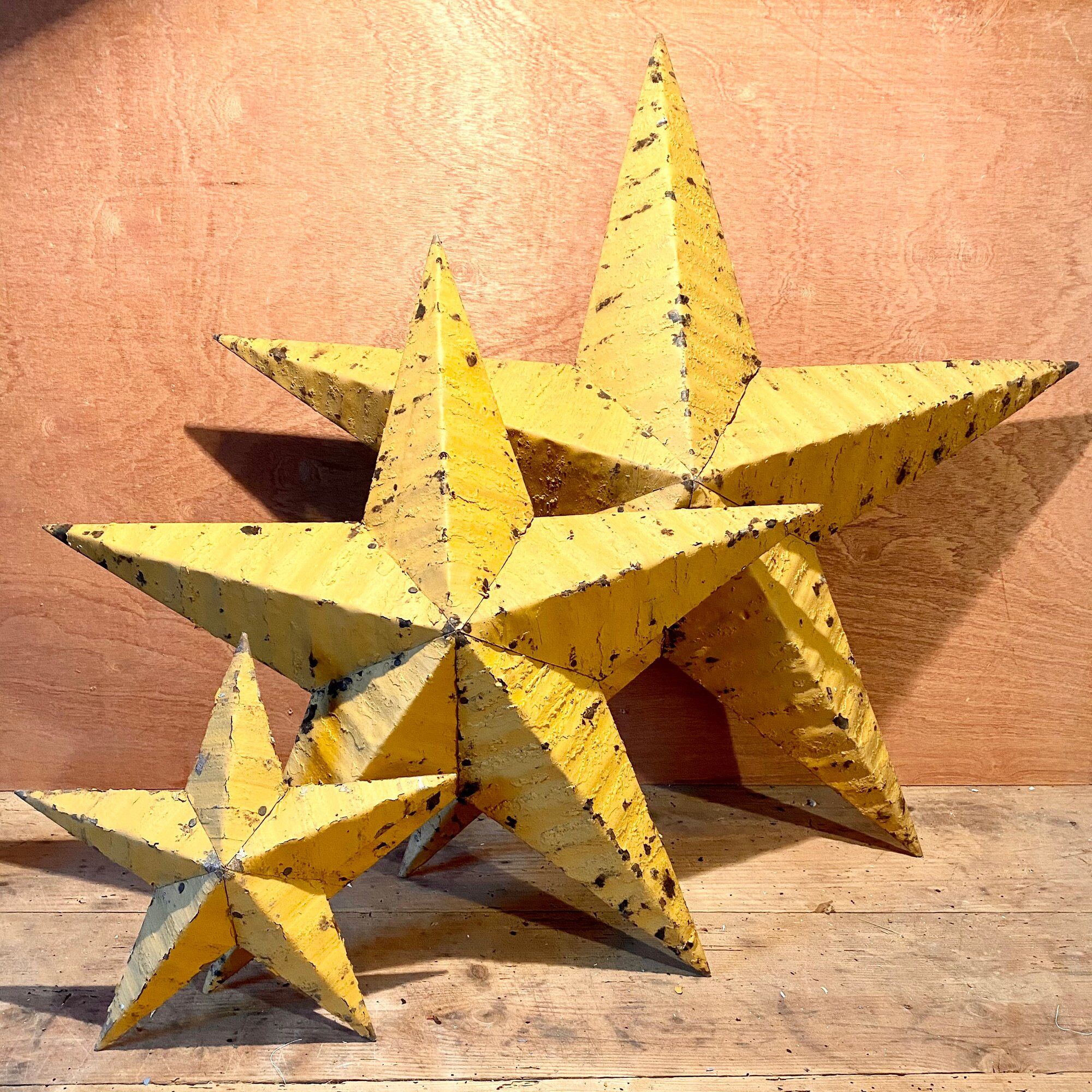 Amish star yellow, ochre 30cm