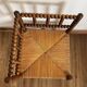 Turned wood corner chair