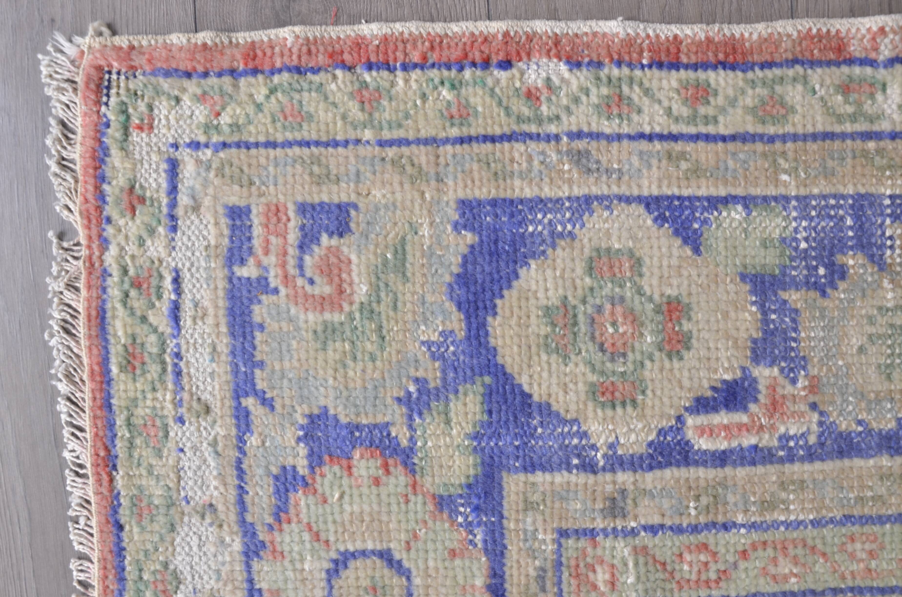 Antique Handmade Vintage Oushak Rug