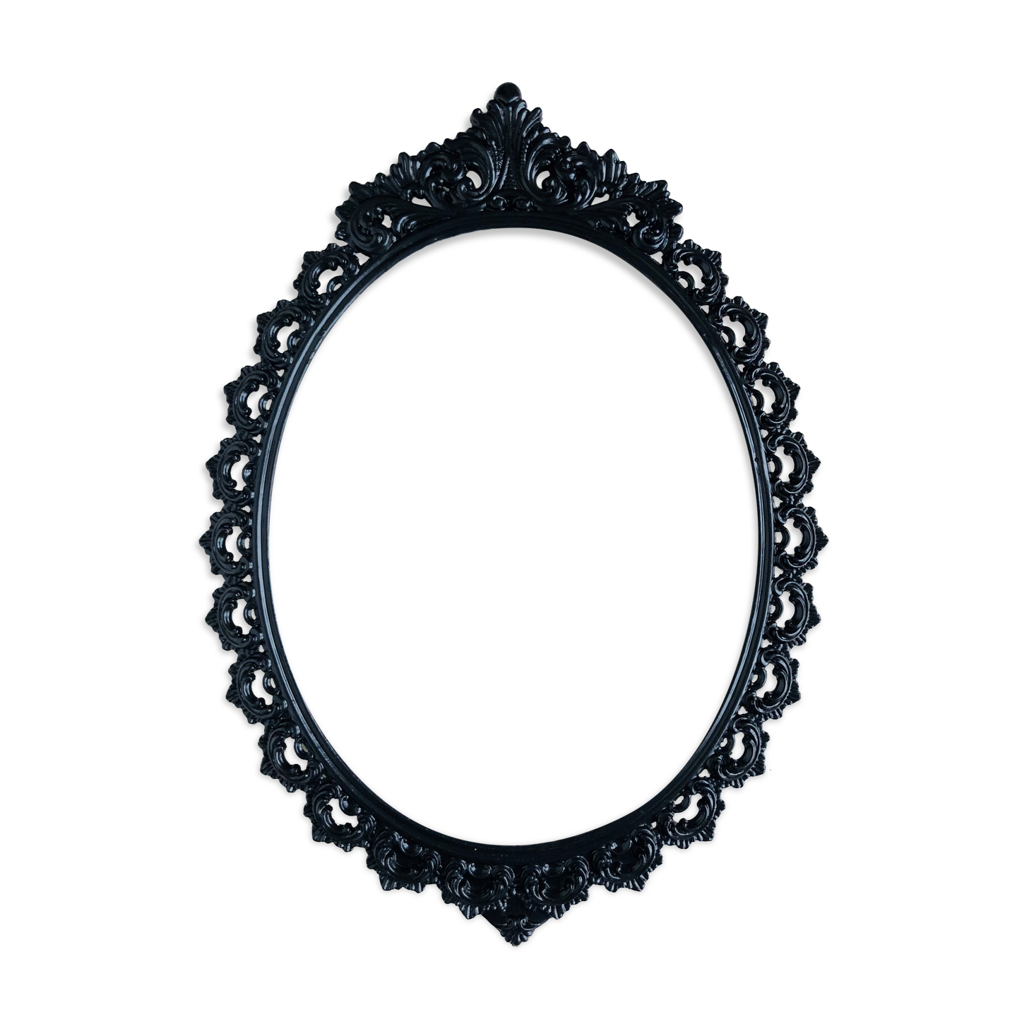 Black lacquered bronze frame