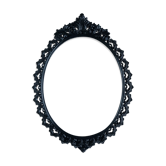 Black lacquered bronze frame