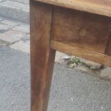 Farm table coffee table with drawers