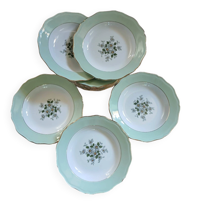 12 assiettes creuses anciennes '' Saint Tropez