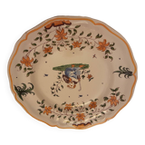 Earthenware plate reproduction old moustier ga