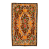 Tapis Kilim vintage classique rouge vin et orange, 171x289 cm