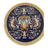 Decorative round dish Gien renaissance model