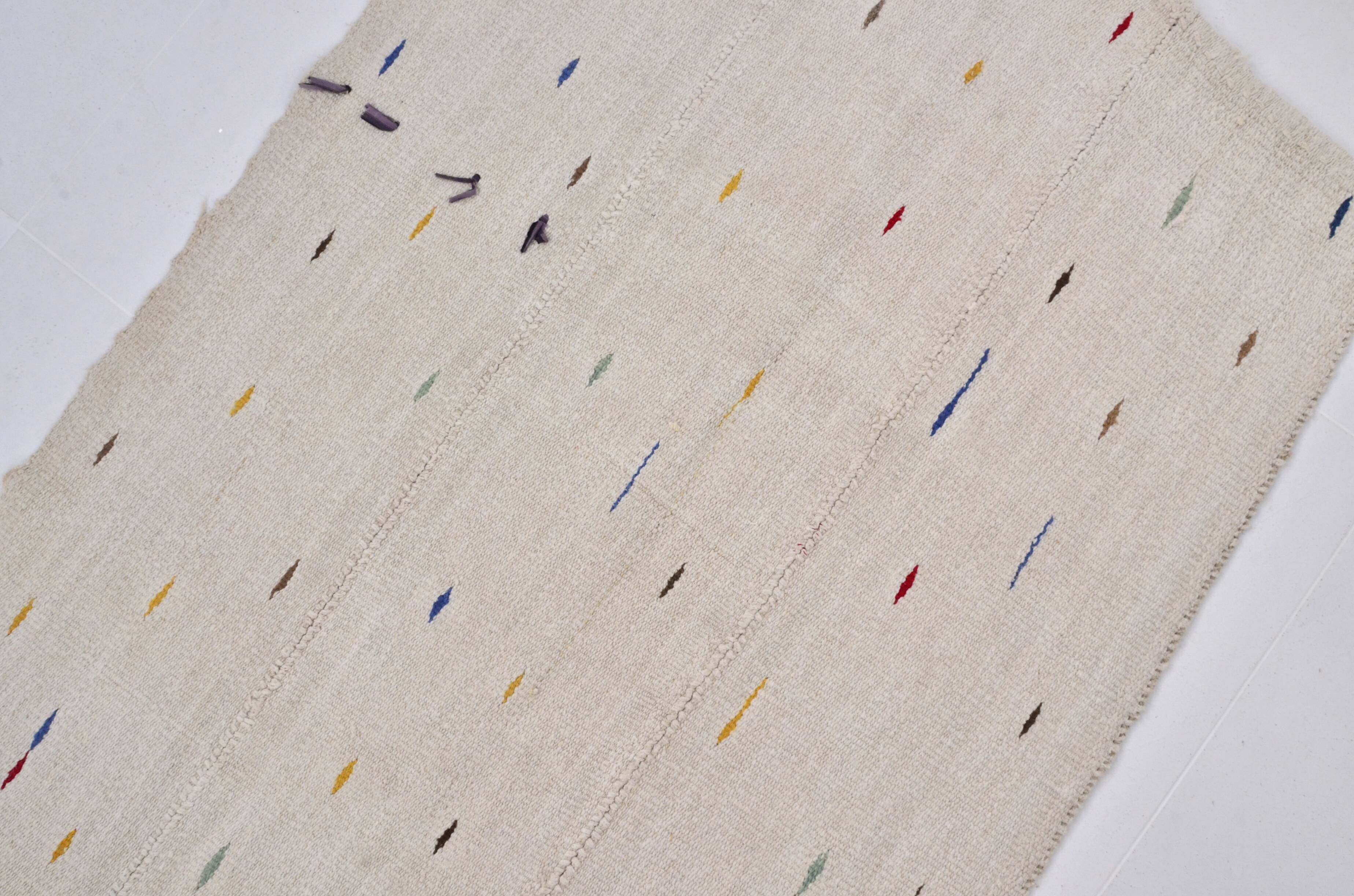 Anatolian Decorative Tribal Hemp Kilim Rug  sku 3652