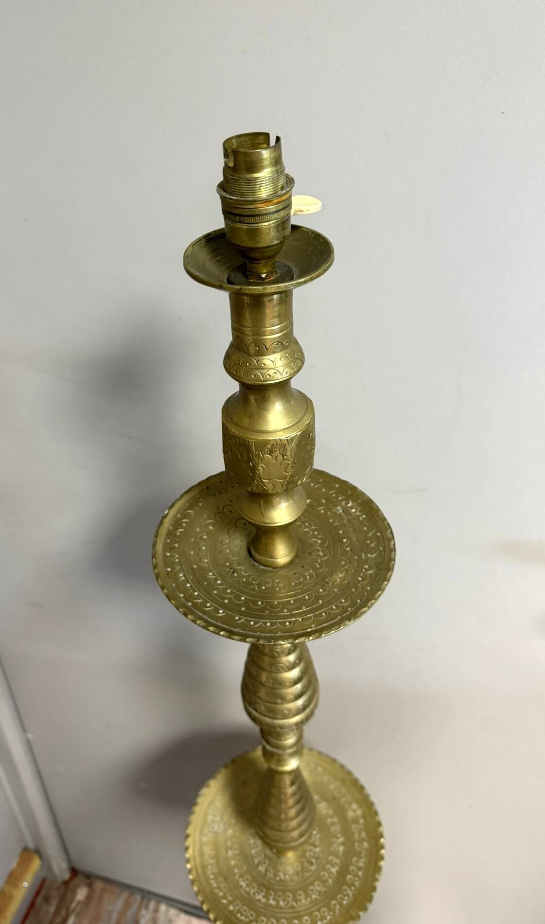 Syria, late 19th century: very large candlestick