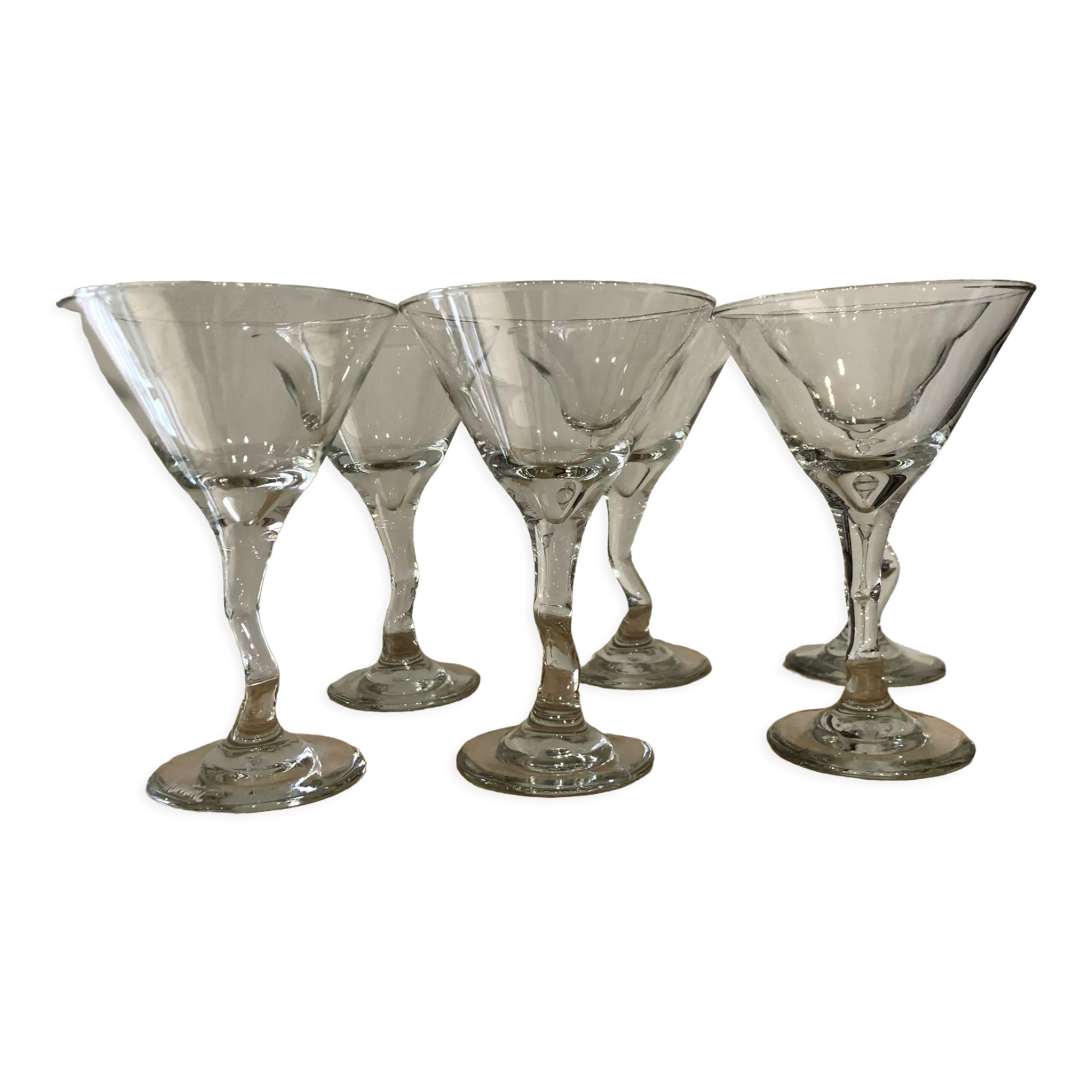 6 glasses Martini or cocktail