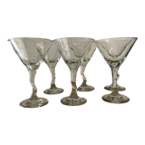 6 glasses Martini or cocktail