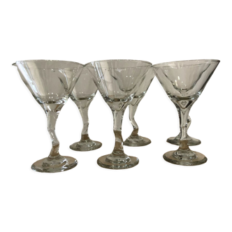 6 verres Martini ou cocktail