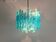 Turquoise lucite vintage pendant lamp, 1970's