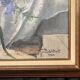 Georges prestat (1911-1994), bouquet aux iris, huile sur toile de 1946