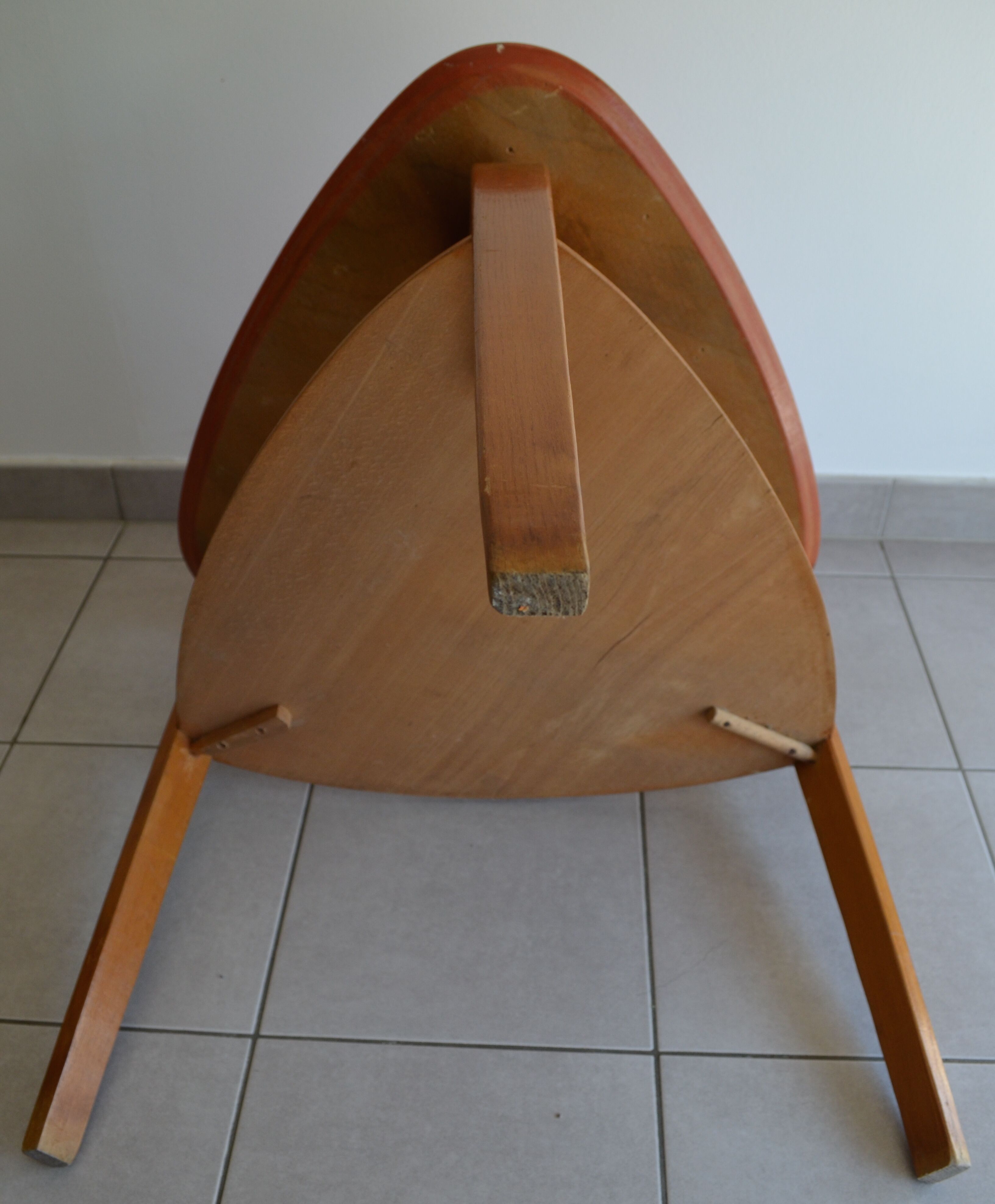 Table low bow wood by steiner 1950