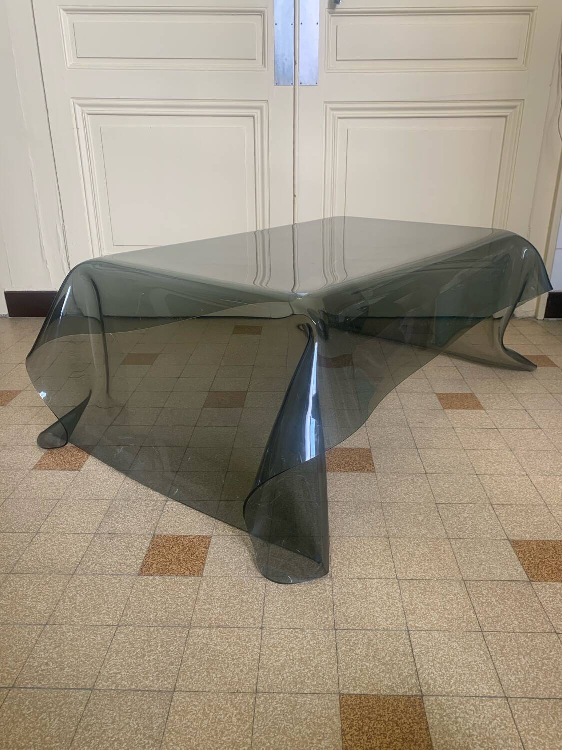 Table basse Plexiglass fumée