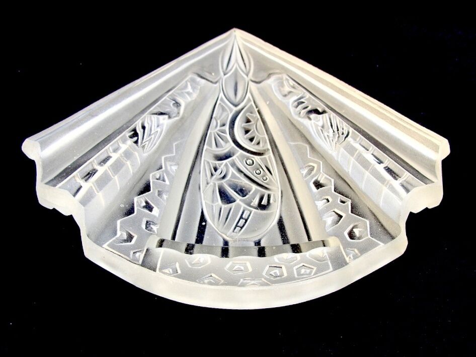 Art deco pressed glass sconce