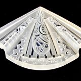 Art deco pressed glass sconce