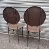 Pair of old metal chairs from the early 20th century