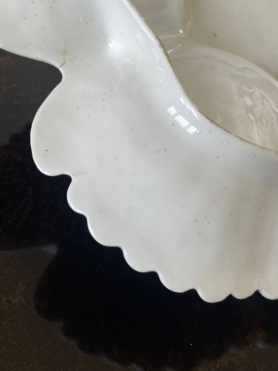 White earthenware plate