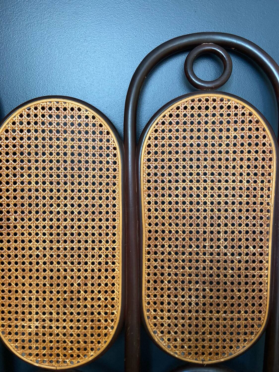 Bentwood and cane bench stamped Thonet - model 83 - early