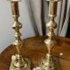 Pair of solid brass candlesticks, Georgian style