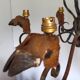 Wrought iron hunter's chandelier