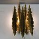 HUGE Brutalist Brass Wall Lamp by Svend Aage Holm Sørensen, Denmark 1960s