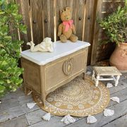 Very nice vintage heart toy chest in L. Ashley removable style.