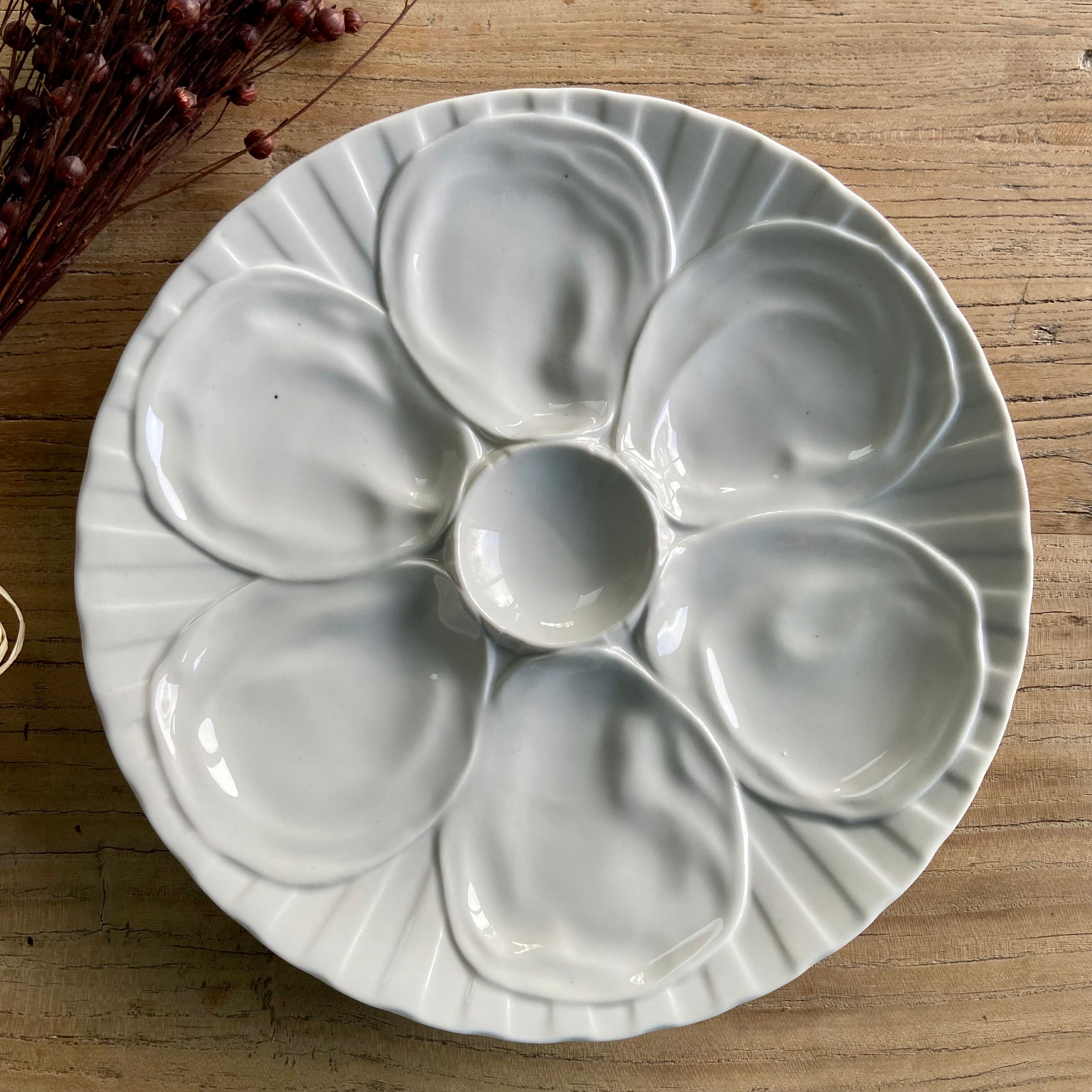 6 Pillivuyt oyster plates France